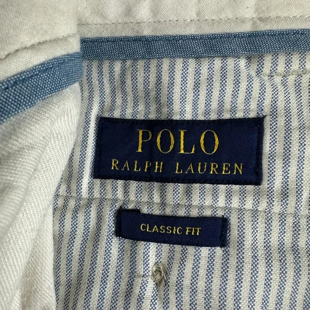 Polo Ralph Lauren Pants Mens 38 X 31 Classic Fit Chino Tan Cotton Pockets Logo